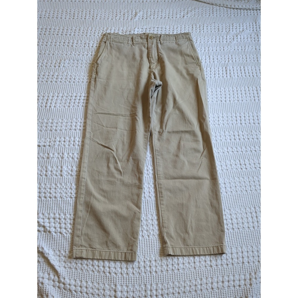 Alex Mill Pants Size 31 Tan 32X29 Adjustable Side Belt Straight Leg